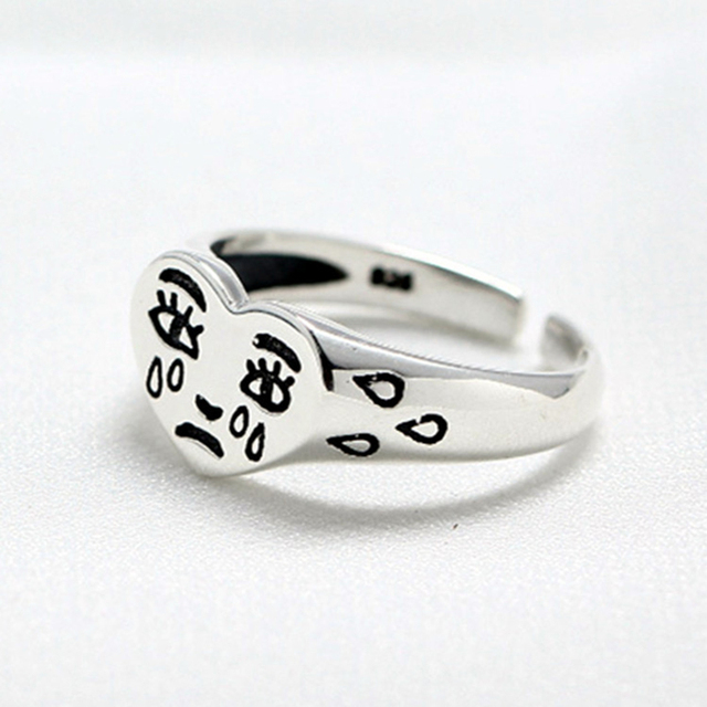 Ręcznie rzeźbione pierścienie CAOSHI - antyczne punkowe pierścionki deklaracji dla kobiet/mężczyzn i małych chłopców - Wianko - 5