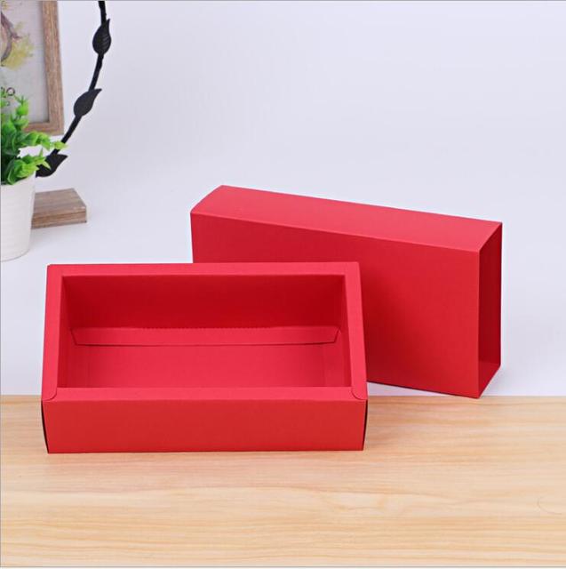 20 sztuk przezroczystych pudełek PCV do herbaty, ciasteczek i cukierków - czerwone pudełko Kraft Paper, składane szuflady, czarne kartonowe opakowanie - Wianko - 12