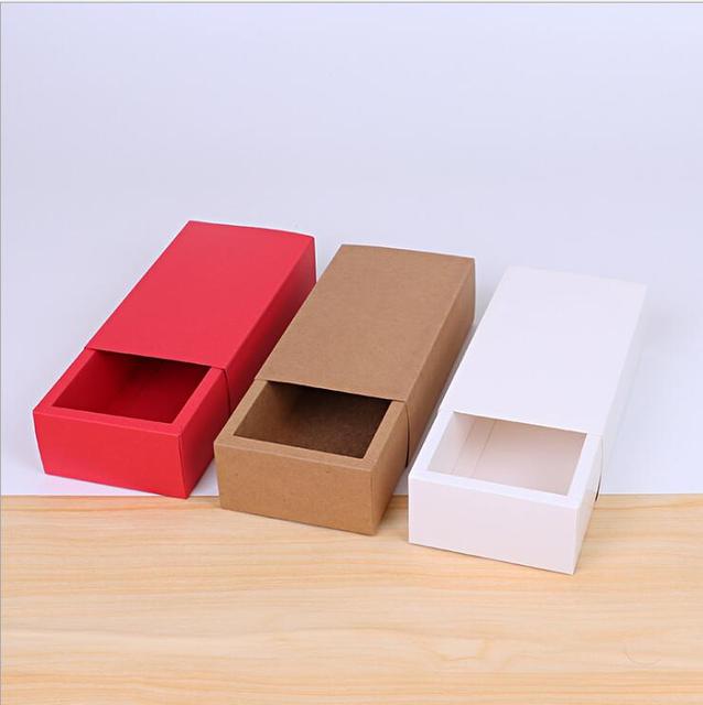 20 sztuk przezroczystych pudełek PCV do herbaty, ciasteczek i cukierków - czerwone pudełko Kraft Paper, składane szuflady, czarne kartonowe opakowanie - Wianko - 5