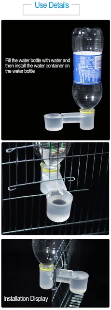 Automatyczny podajnik do napojów dla ptaków o typie butelki - Wianko - 7