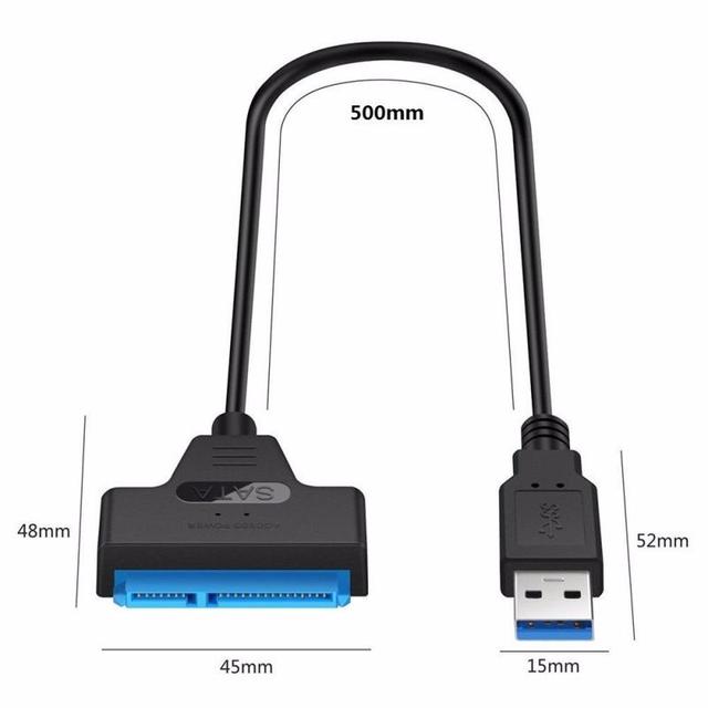 Adapter SATA do USB 3.0, obsługujący dysk SSD i HDD, 6 Gb/s, 2.5-cal, SATA III, A25 - Wianko - 12