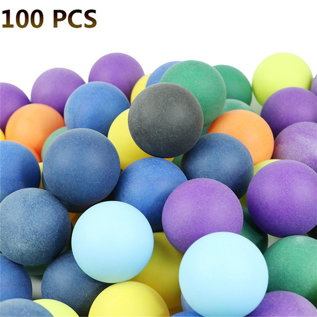 100 szt. Kolorowe piłki do ping-ponga 40mm 2.4g mieszane kolory - Wianko - 1