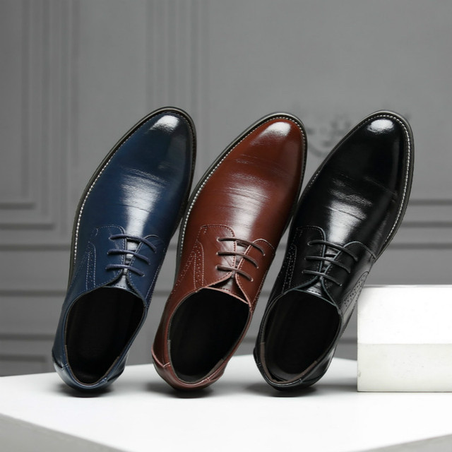 Nowe męskie buty wizytowe zamszowe - modele wiosenne i jesienne, kolor czarny - Wianko - 12