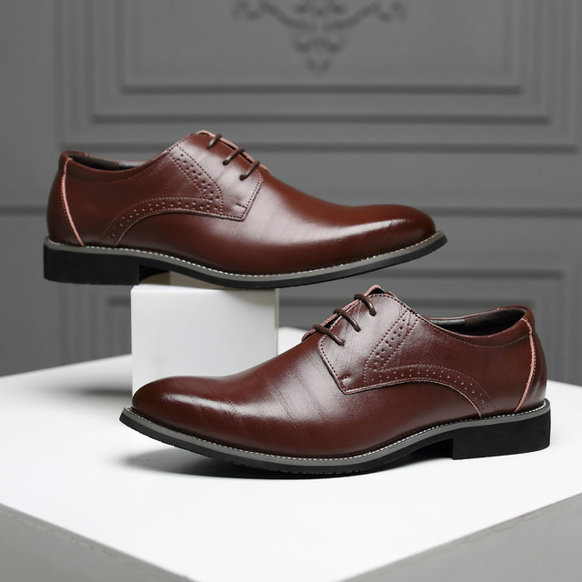 Nowe męskie buty wizytowe zamszowe - modele wiosenne i jesienne, kolor czarny - Wianko - 3