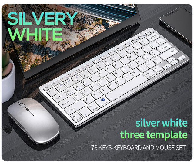 Zmyślony finalny tytuł: Przenośna bezprzewodowa klawiatura i mysz 2.4GHz z akumulatorem Bluetooth - idealne combo dla telefonu, tabletu, iPada i laptopa - Wianko - 5