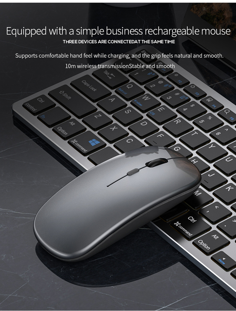 Zmyślony finalny tytuł: Przenośna bezprzewodowa klawiatura i mysz 2.4GHz z akumulatorem Bluetooth - idealne combo dla telefonu, tabletu, iPada i laptopa - Wianko - 14