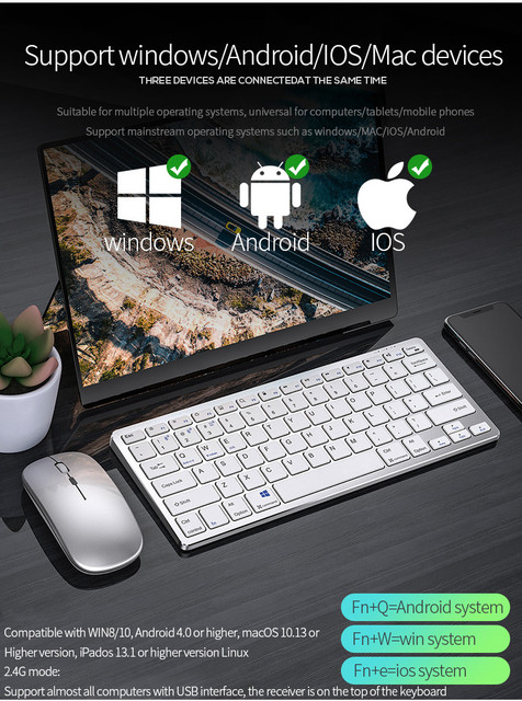 Zmyślony finalny tytuł: Przenośna bezprzewodowa klawiatura i mysz 2.4GHz z akumulatorem Bluetooth - idealne combo dla telefonu, tabletu, iPada i laptopa - Wianko - 10