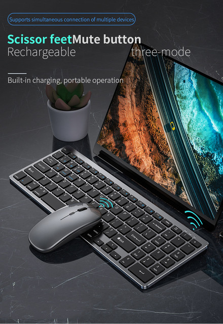 Zmyślony finalny tytuł: Przenośna bezprzewodowa klawiatura i mysz 2.4GHz z akumulatorem Bluetooth - idealne combo dla telefonu, tabletu, iPada i laptopa - Wianko - 3