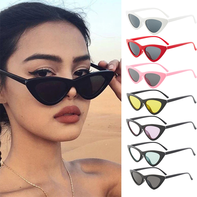 Kolorowe, polaryzacyjne okulary przeciwsłoneczne Cat Eye Vintage Designer dla kobiet i mężczyzn - Wianko - 1