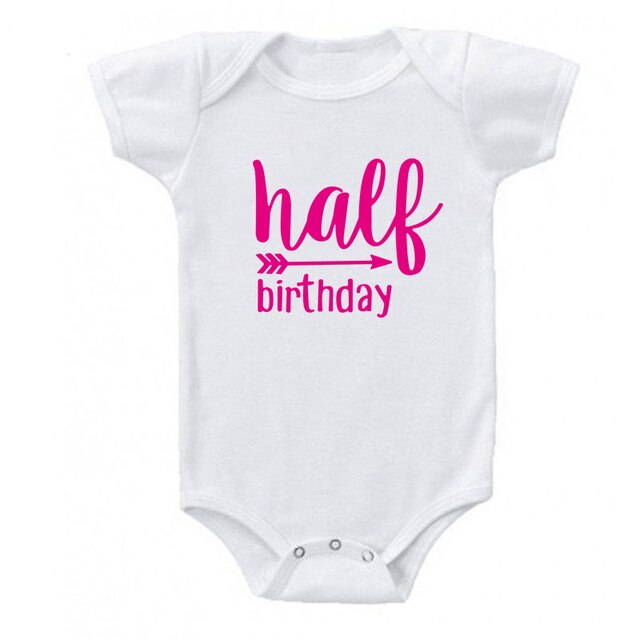 Body pół urodziny dla niemowląt - pół koszulka, pół body, neutralny prezent - Wianko - 10