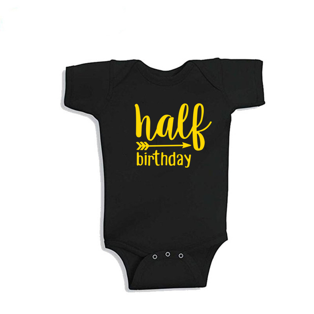 Body pół urodziny dla niemowląt - pół koszulka, pół body, neutralny prezent - Wianko - 4
