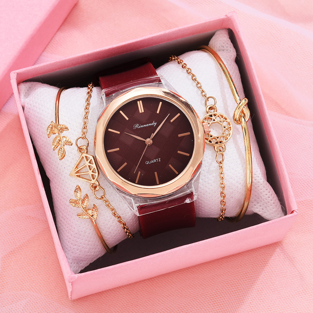 Zestaw 5 luksusowych bransoletek do zegarka dla kobiet 2021 z gumowym paskiem - Wianko - 15