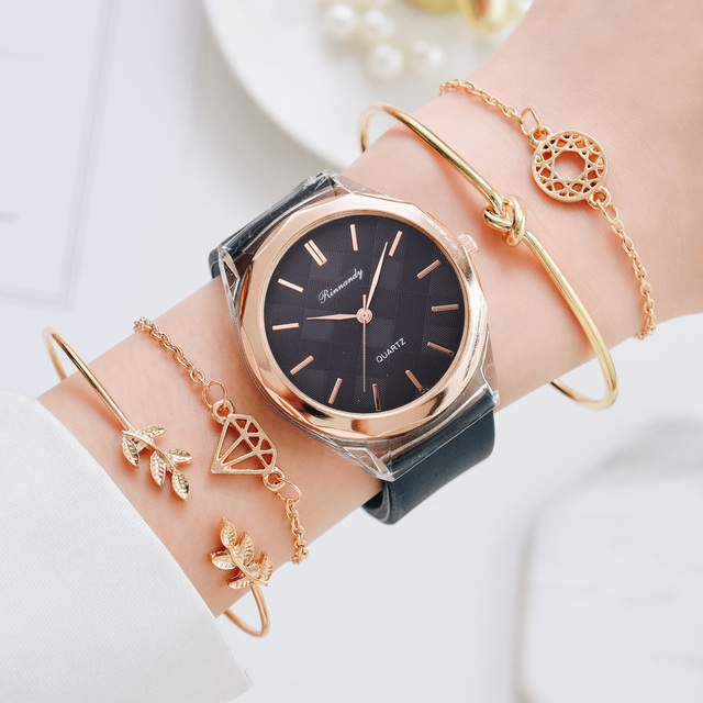 Zestaw 5 luksusowych bransoletek do zegarka dla kobiet 2021 z gumowym paskiem - Wianko - 8