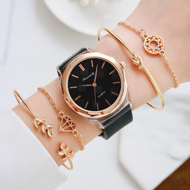 Zestaw 5 luksusowych bransoletek do zegarka dla kobiet 2021 z gumowym paskiem - Wianko - 10