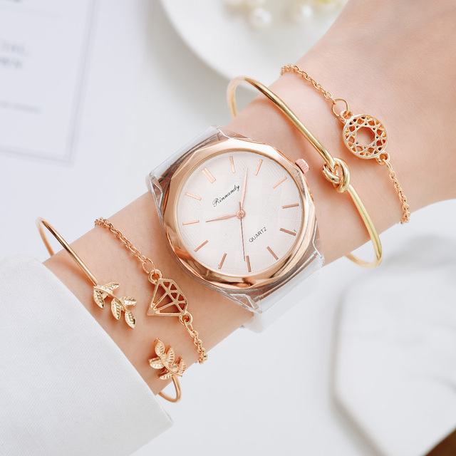 Zestaw 5 luksusowych bransoletek do zegarka dla kobiet 2021 z gumowym paskiem - Wianko - 13