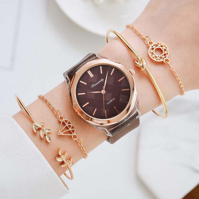 Zestaw 5 luksusowych bransoletek do zegarka dla kobiet 2021 z gumowym paskiem - Wianko - 12
