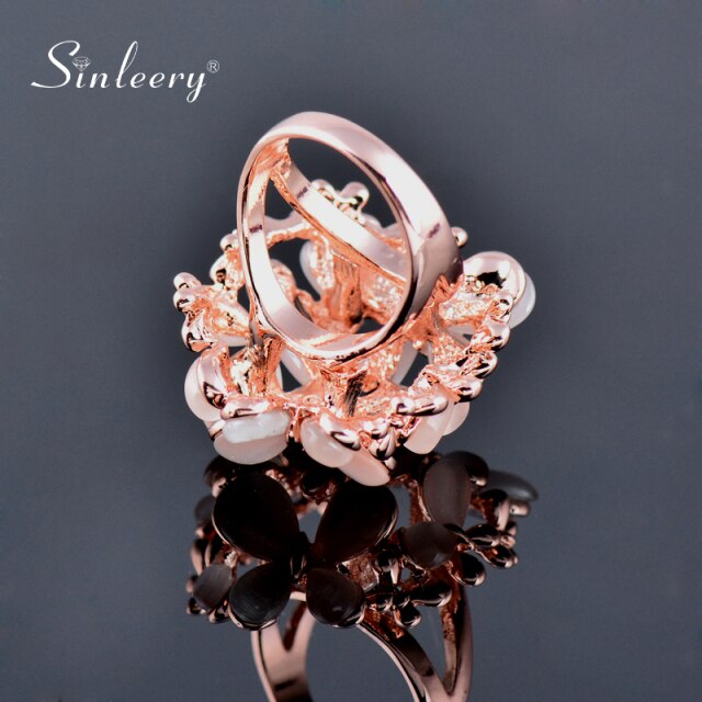 Pierścień zaręczynowy Opal luksusowy, beżowy motyl, rozmiar 7-10 dla kobiet, biżuteria świąteczna - Wianko - 5