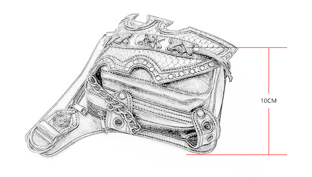 Torba motocyklowa na biodro Norbinus dla mężczyzn i kobiet, styl Steampunk - Wianko - 23