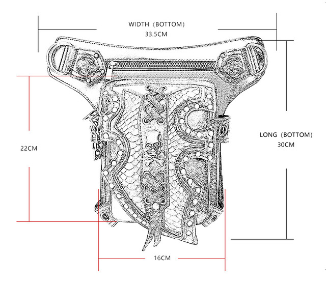 Torba motocyklowa na biodro Norbinus dla mężczyzn i kobiet, styl Steampunk - Wianko - 22