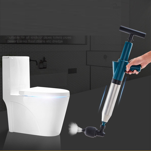 Pogłębiarka kanalizacyjna do toalet trzpienie wc wysokociśnieniowy udrażniacz Blaster Cleaner ręczne czyszczenie drewniaki D - Wianko - 3