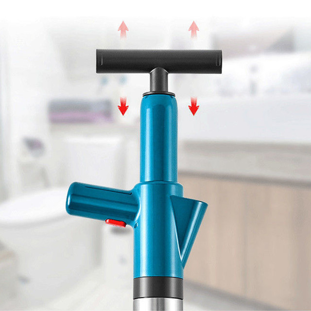 Pogłębiarka kanalizacyjna do toalet trzpienie wc wysokociśnieniowy udrażniacz Blaster Cleaner ręczne czyszczenie drewniaki D - Wianko - 8