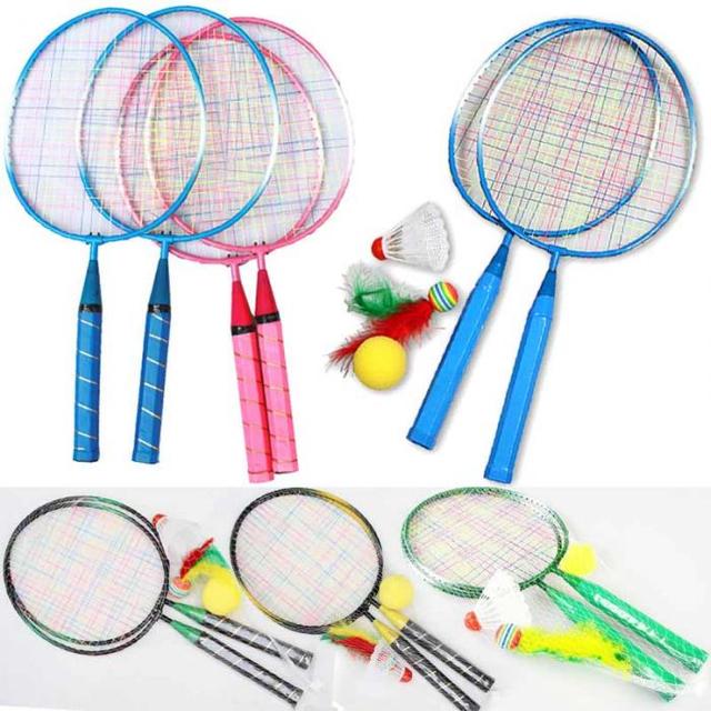 Młodzieżowe rakiety do badmintona dla dzieci zestaw z trzema piłkami - Wianko - 1