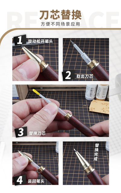 Nóż do przycinania w stylu pióra z dyszą skrobaka Gundam GK - zestaw modelarski do modernizacji dioramy wojskowej - Wianko - 10