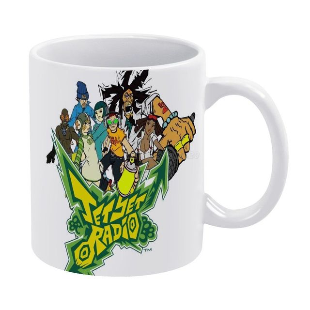 Biały kubek Jet Set Radio Mash 11 Oz - zabawny, ceramiczny kubek na kawę/herbatę/kakao - idealny prezent dla fanów gier wideo - Wianko - 1