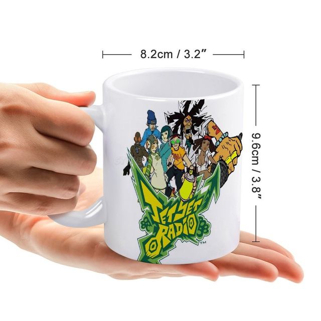 Biały kubek Jet Set Radio Mash 11 Oz - zabawny, ceramiczny kubek na kawę/herbatę/kakao - idealny prezent dla fanów gier wideo - Wianko - 2