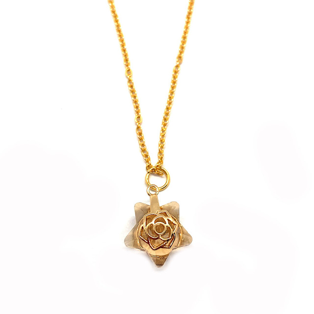 Naszyjnik kryształowy z kamieniem naturalnym - kolorowa gwiazda, biżuteria dla eleganckich pań, cyrkonie na wisiorku - Wianko - 2