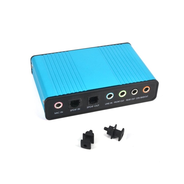Profesjonalna, zewnętrzna karta dźwiękowa USB 2.0 6-kanałowa 5.1 optyczna CM6206 Chipset do tabletu - Wianko - 5