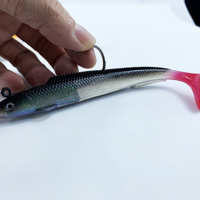 Miękka przynęta Glow Eel, 10g 15g 30g - idealna na ryby: Sea Bass, szczupak, Rockfish, Grouper, karpia - zlew główka jigowa Tackle - Wianko - 13