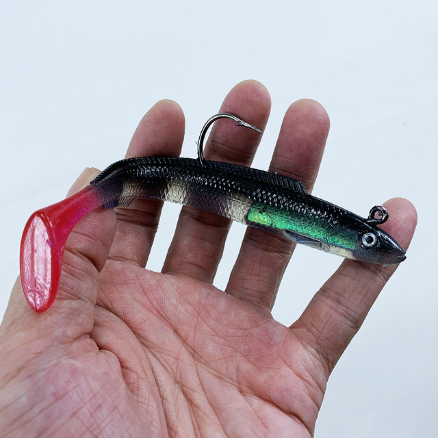 Miękka przynęta Glow Eel, 10g 15g 30g - idealna na ryby: Sea Bass, szczupak, Rockfish, Grouper, karpia - zlew główka jigowa Tackle - Wianko - 14