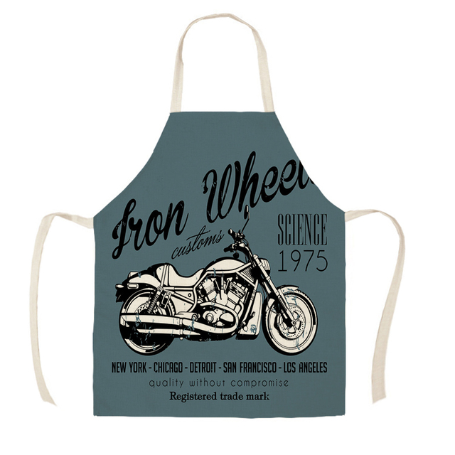 Fartuch kuchenny w stylu amerykańskim z motywem motocykla, dla mężczyzn i kobiet - Wianko - 13
