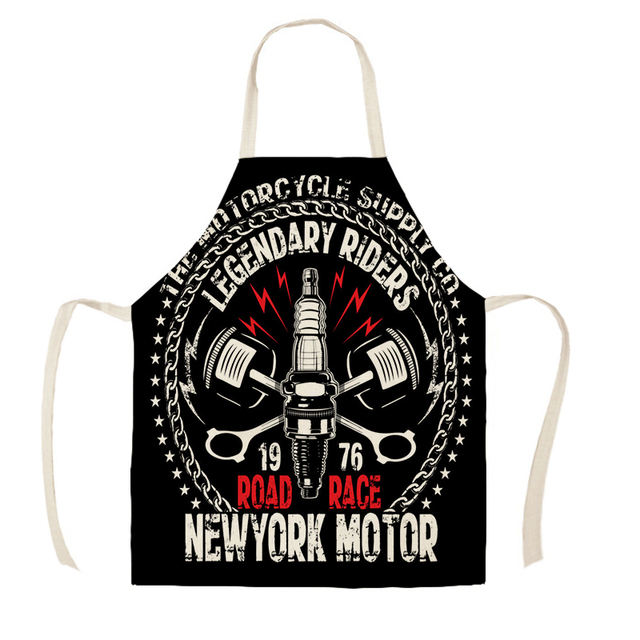 Fartuch kuchenny w stylu amerykańskim z motywem motocykla, dla mężczyzn i kobiet - Wianko - 17