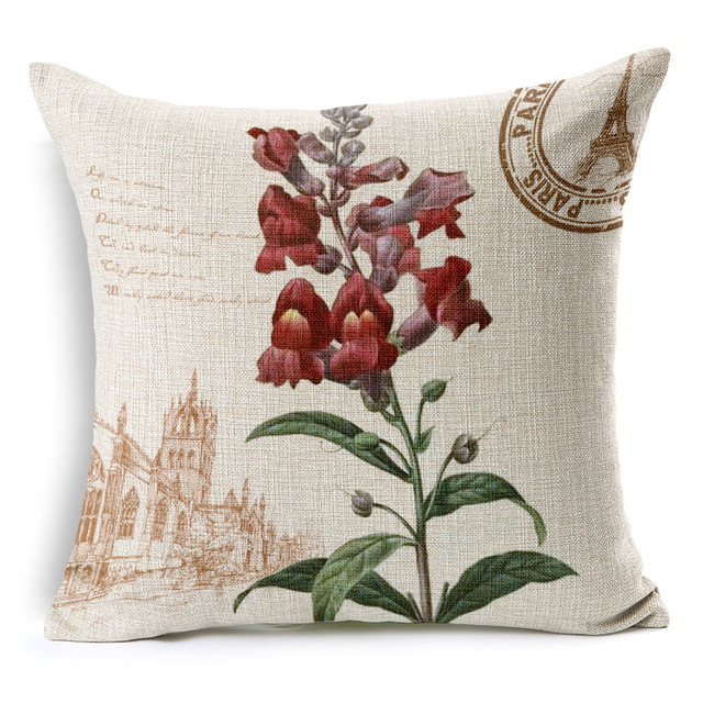 Kwiatowe poduszki w stylu retro o kolorowych motywach - idealne dekoracje do wnętrz - Wianko - 7