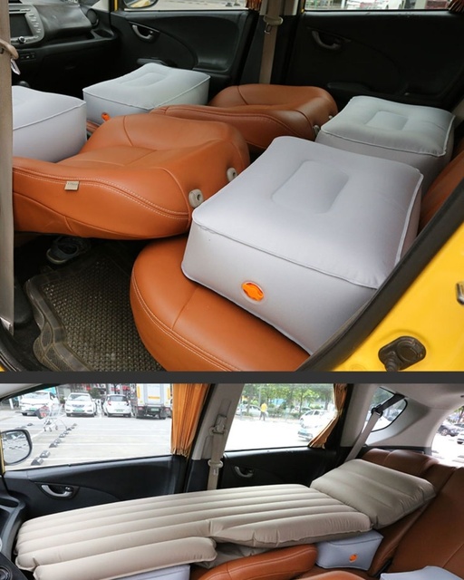 Materac nadmuchiwany do tylnej części SUV z wypełnieniem, posiadający uniwersalne tylne siedzenie, można używać jako łóżko samochodowe Gap Pad, idealny do podróży i kempingu - Wianko - 12