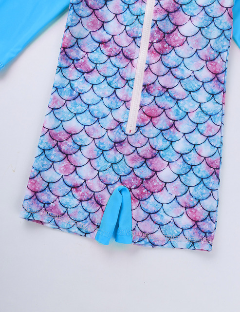 Długorękawowy jednoczęściowy strój kąpielowy dla niemowlęcia dziewczynki ze wzorem skali ryb syrenki - Wianko - 22