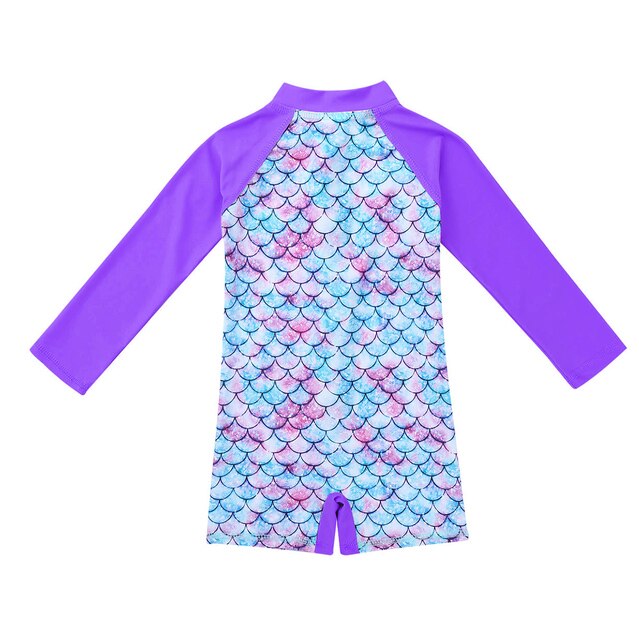 Długorękawowy jednoczęściowy strój kąpielowy dla niemowlęcia dziewczynki ze wzorem skali ryb syrenki - Wianko - 26