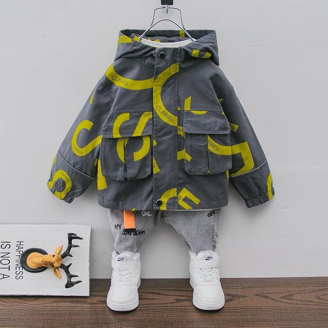 Nowa wiosenno-jesienna kurtka dla chłopców 2022 z kapturem w modnym koreańskim stylu i kamuflażem - Wianko - 3