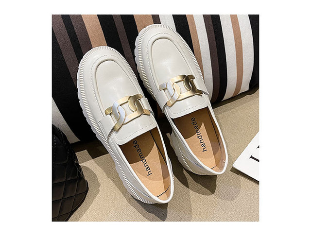 Mokasyny damskie Slip on 2021 brytyjskiego stylu, wysokiej jakości skórzane buty z mikrofibry, antypoślizgowe i wygodne, Lolita damskie platformy - Wianko - 21