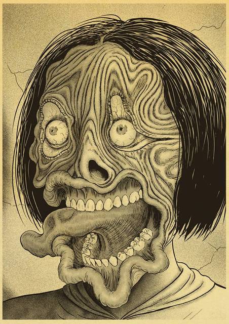 Plakat papierowy z japońskim animowanym horrorem Junji Ito w stylu vintagowym - ozdoba do domu czy pokoju - Wianko - 30