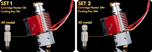 Trianglelab V6 Hotend 12V/24V do zdalnego drukowania - zamocowany na uchwycie dla wentylatora chłodzącego i kompatybilny z j-headem dla PT100 - Wianko - 107