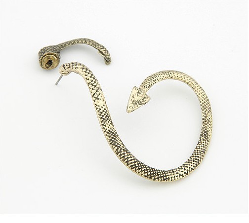 Męskie i damskie kolczyki z wężem  w nowoczesnym stylu hip hop, kręte kolczyki z dark series jewelry - Wianko - 41