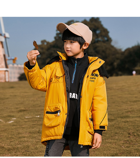 Chłopięce zimowe ubrania dzieci żakiet pikowana kurtka płaszcz puchowy CN - Wianko - 1