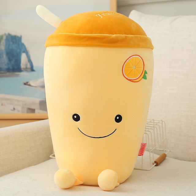 Pluszowy kubek Bubble Tea z owocowym nadzieniem, 25-70CM, w kształcie Boba, poduszka mięciutka pod plecy - Wianko - 13