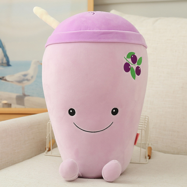 Pluszowy kubek Bubble Tea z owocowym nadzieniem, 25-70CM, w kształcie Boba, poduszka mięciutka pod plecy - Wianko - 11