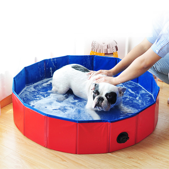 Duży składany basen dla psów - wanna kąpielowa dla zwierząt domowych, idealna dla kotów i dzieci - Wianko - 5