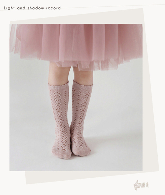 Letnie skarpetki dziecięce dla dziewczynek kolana wysokie, bawełna, długa rurka, motyw księżniczki - Wianko - 10