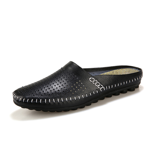Luksusowe granatowe męskie skórzane buty na co dzień od marki Studded Penny - Wianko - 15